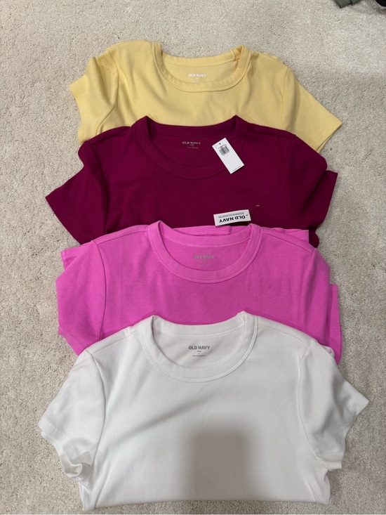 Old Navy Tops - Old Navy Short-Sleeve Crewneck Tee Set - Yellow, Plum, Hot Pink, White